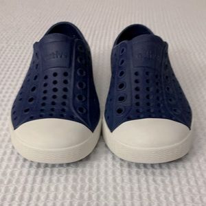 Native navy blue slip on shoes